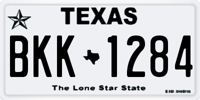 TX license plate BKK1284