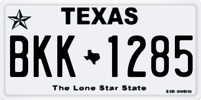 TX license plate BKK1285