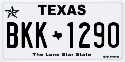 TX license plate BKK1290
