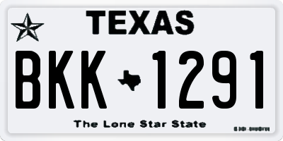 TX license plate BKK1291