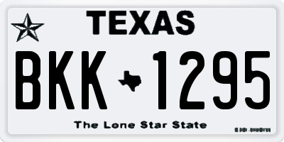 TX license plate BKK1295