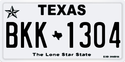 TX license plate BKK1304