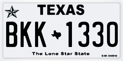 TX license plate BKK1330