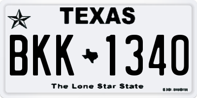 TX license plate BKK1340
