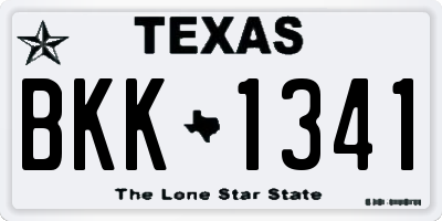 TX license plate BKK1341