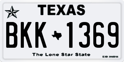 TX license plate BKK1369