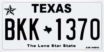 TX license plate BKK1370