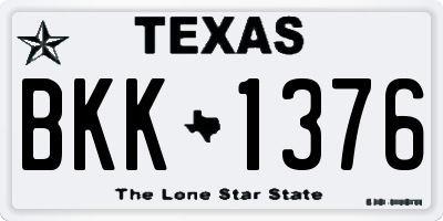 TX license plate BKK1376
