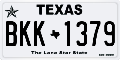 TX license plate BKK1379