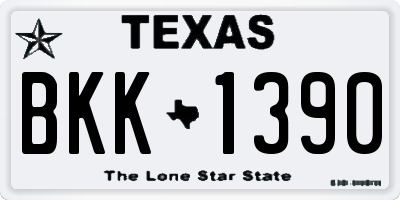 TX license plate BKK1390