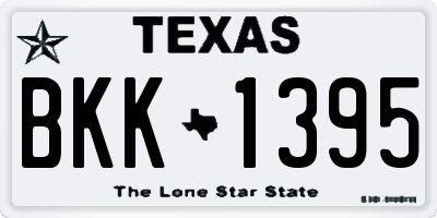 TX license plate BKK1395