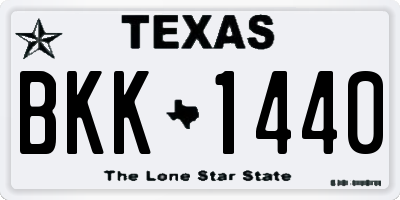 TX license plate BKK1440
