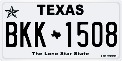 TX license plate BKK1508