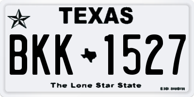 TX license plate BKK1527