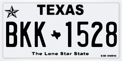 TX license plate BKK1528