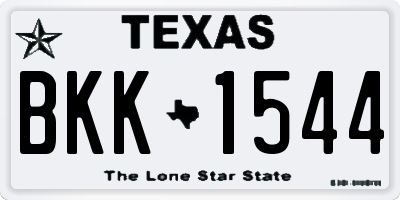 TX license plate BKK1544