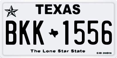 TX license plate BKK1556