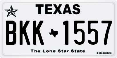 TX license plate BKK1557