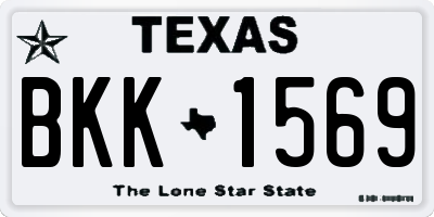 TX license plate BKK1569