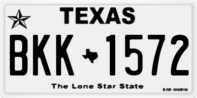 TX license plate BKK1572