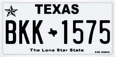 TX license plate BKK1575