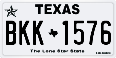 TX license plate BKK1576