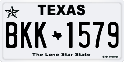 TX license plate BKK1579