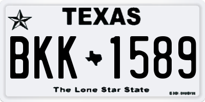 TX license plate BKK1589