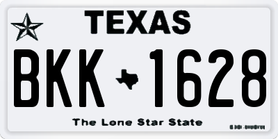 TX license plate BKK1628
