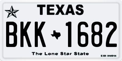 TX license plate BKK1682