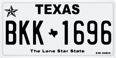 TX license plate BKK1696