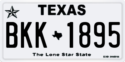 TX license plate BKK1895