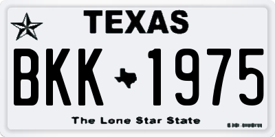 TX license plate BKK1975