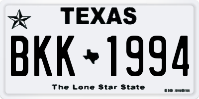 TX license plate BKK1994