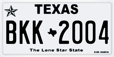 TX license plate BKK2004