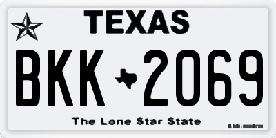 TX license plate BKK2069