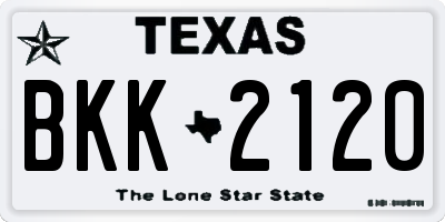 TX license plate BKK2120