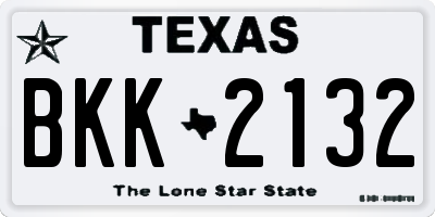 TX license plate BKK2132