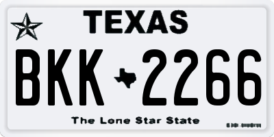 TX license plate BKK2266
