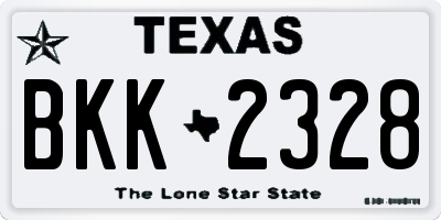 TX license plate BKK2328
