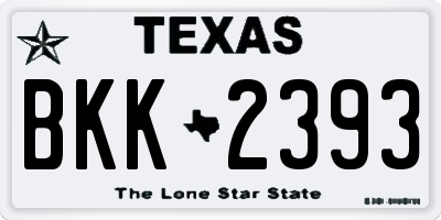 TX license plate BKK2393