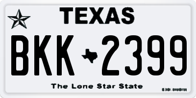 TX license plate BKK2399