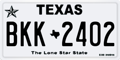 TX license plate BKK2402