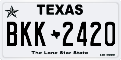 TX license plate BKK2420