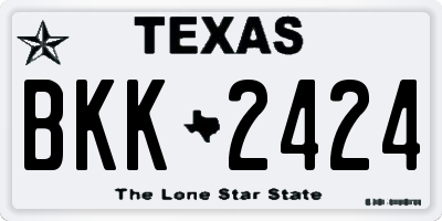 TX license plate BKK2424