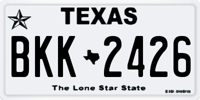 TX license plate BKK2426