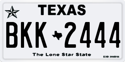 TX license plate BKK2444
