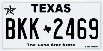 TX license plate BKK2469