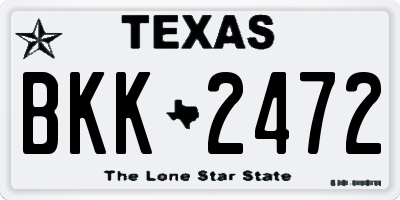 TX license plate BKK2472