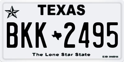 TX license plate BKK2495